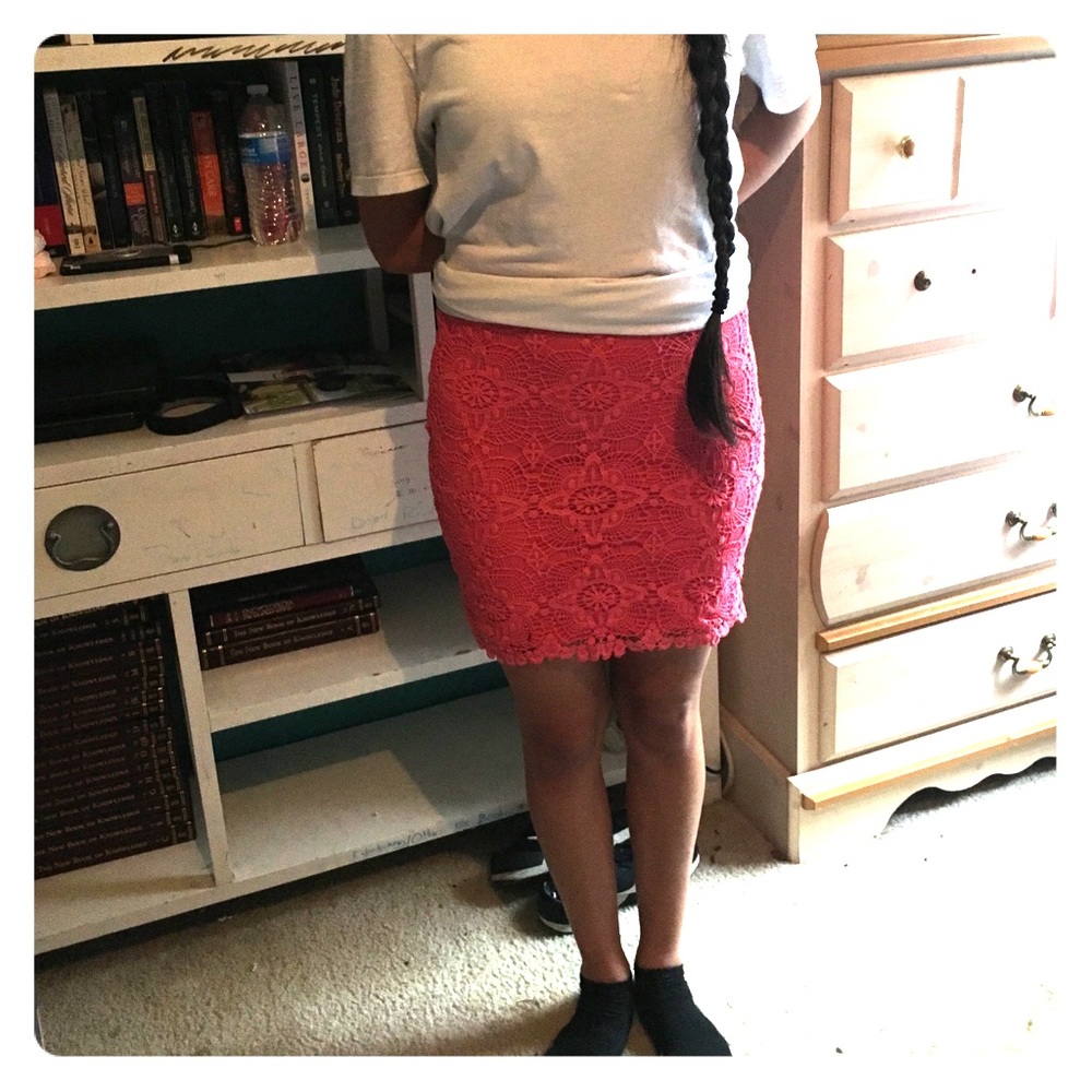 Pink Floral Skirt